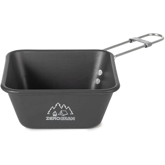 ZEROGRAM Ramen Pan Sierra Cup/Square Sierra Cup 300mL Square Teflon Treated Folding Lightweight Mountain Cooker Camping Outdoor Solo Camping