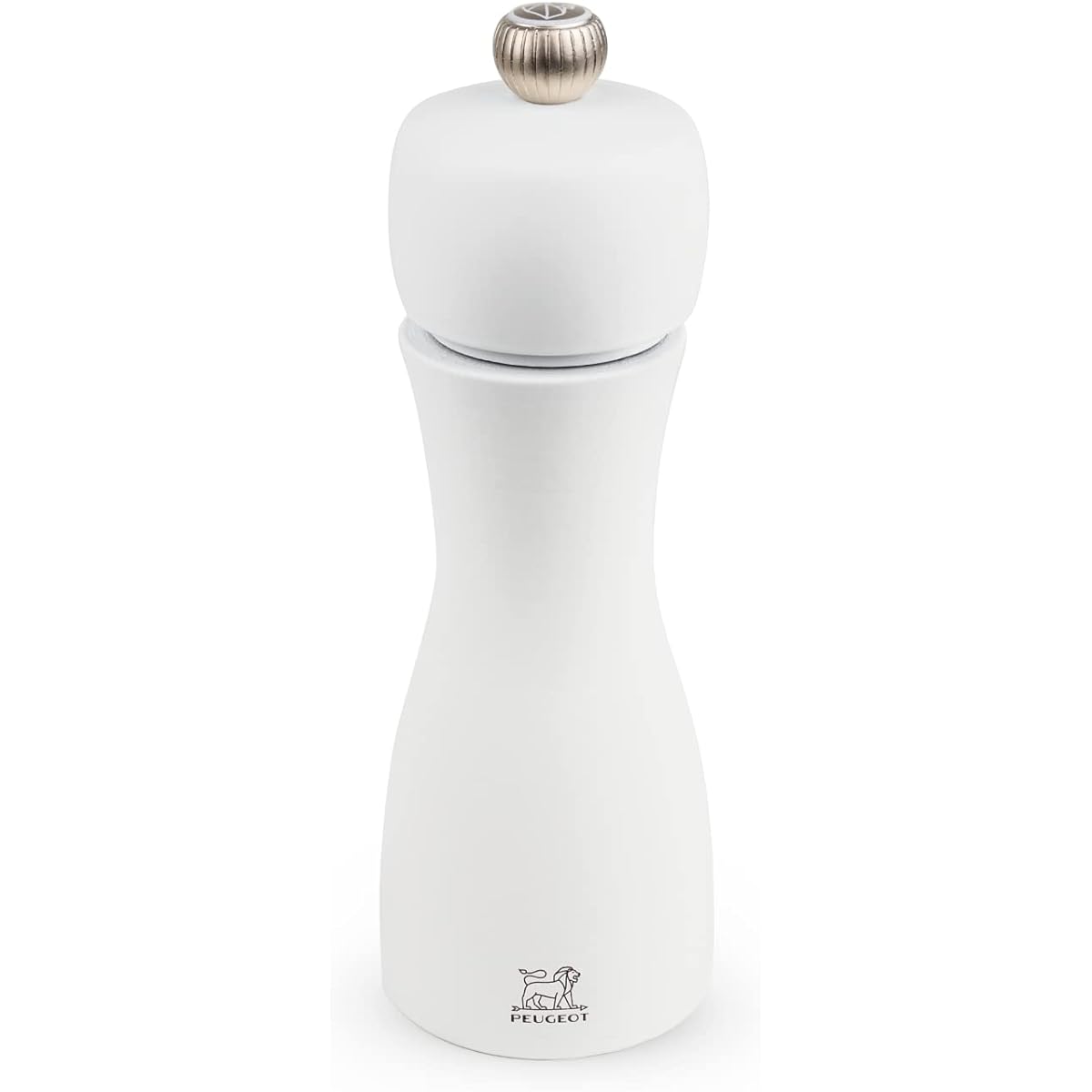 PEUGEOT Salt Mill Wooden Coarseness Adjustment Capacity 40g/15cm Manual Made in France White Tahiti 24239