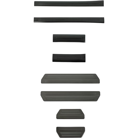 Samurai Produce Honda New Vezel RV Side Step Inside & Outside Scuff Plate Front Rear Set 8P Black Hairline