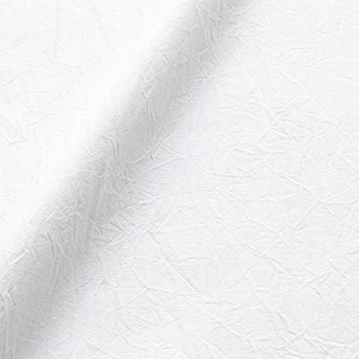 Cosmo Textile Sheeting Hand Washer Plain Wrinkled White Width Approximately 110cm x 8m Cut-off AD2678-KW-8M