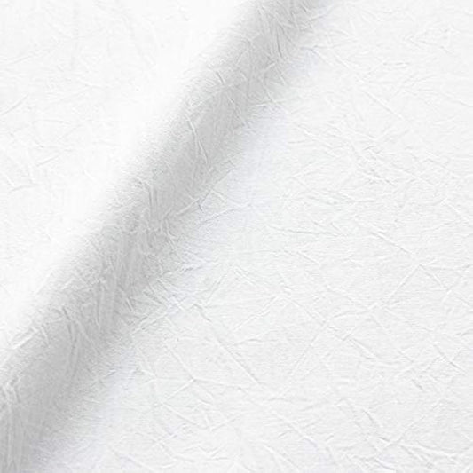 Cosmo Textile Sheeting Hand Washer Plain Wrinkled White Width Approximately 110cm x 8m Cut-off AD2678-KW-8M