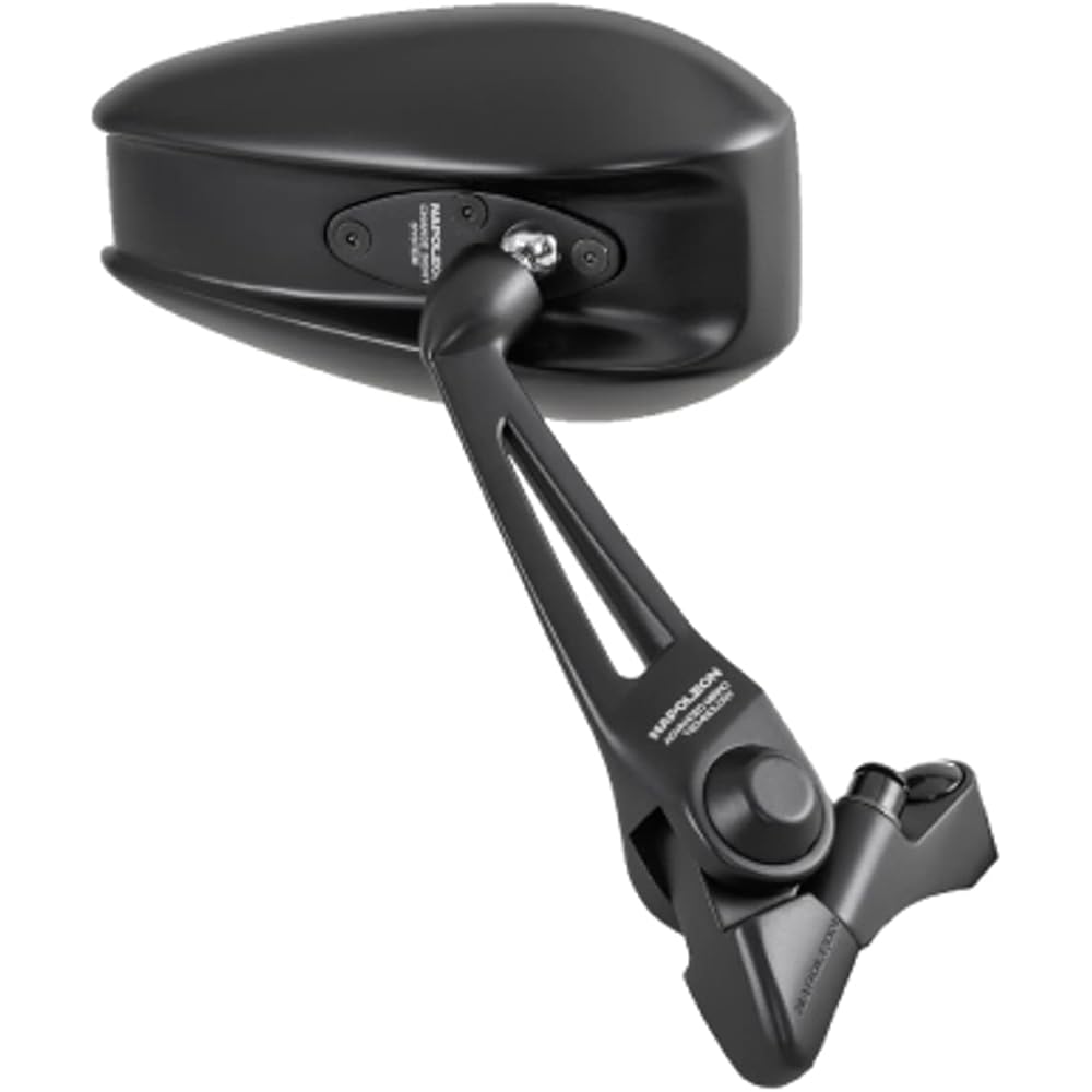 TANAX Bike Mirror Napoleon Shark Mirror 4 Black Anti-glare Mirror [RAYSAVE] Right and left common 10mm forward and reverse screws included AOS4