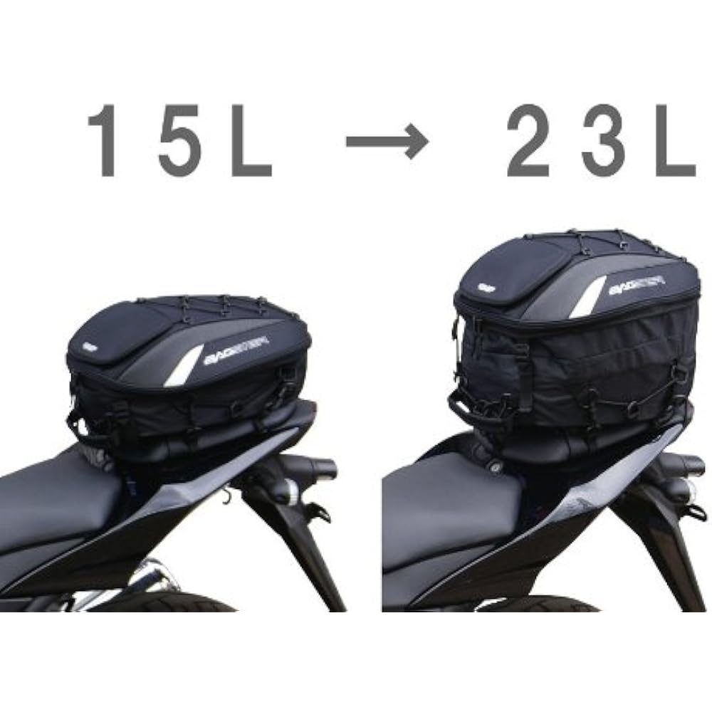 BAGSTER Seat Bag SPIDER 15-23L 44x30x18cm Black 4899B1