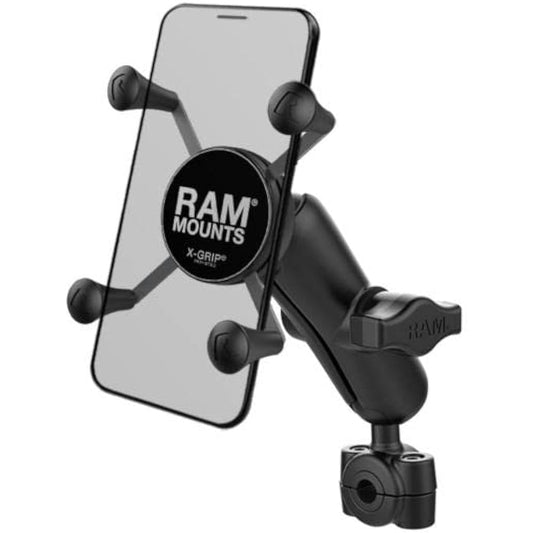 RAM MOUNTS Mount Set X Grip & Bar Mount Base (Standard Arm) Bar Diameter 9.5mm-15.8mm/For Smartphones Black RAM-B-408-37-62-UN7U