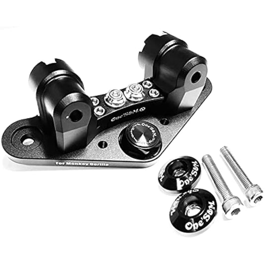 D6-46α+ CNC Kuru Kuru Handle for Monkey Gorilla Ducks Top Bridge for Kuru Kuru Handle Top Bridge SP with Kuru Kuru Han Post and Stem Nut (Black)
