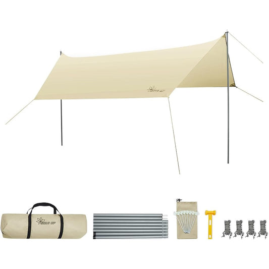 【limited! ] SOLO UP Hexatarp Sun Shelter Awning Camping Tent Outdoor Sunshade M-6047