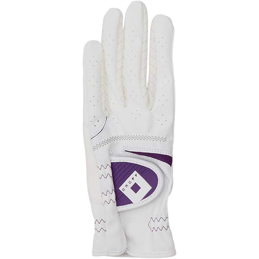 ONOFF Ladies gloves (both hands) White x Purple 18cm OG7321-01 WHT18