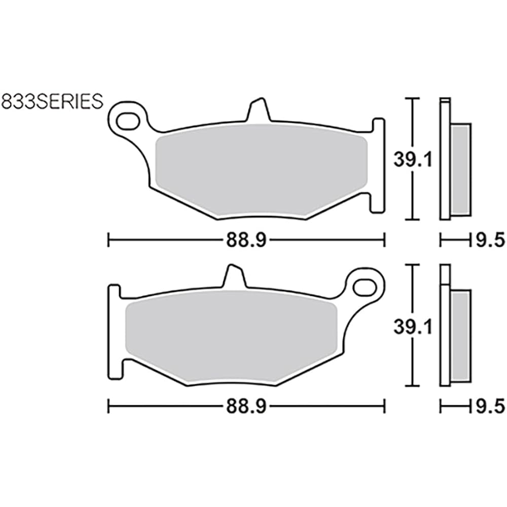 KITACO SBS Brake Pad 833LS Sinter Metal GSR400 GSX-R600 GSX-R750 GSX-R1000 V Strom GSX1300R Hayabusa B-KING 777-0833030