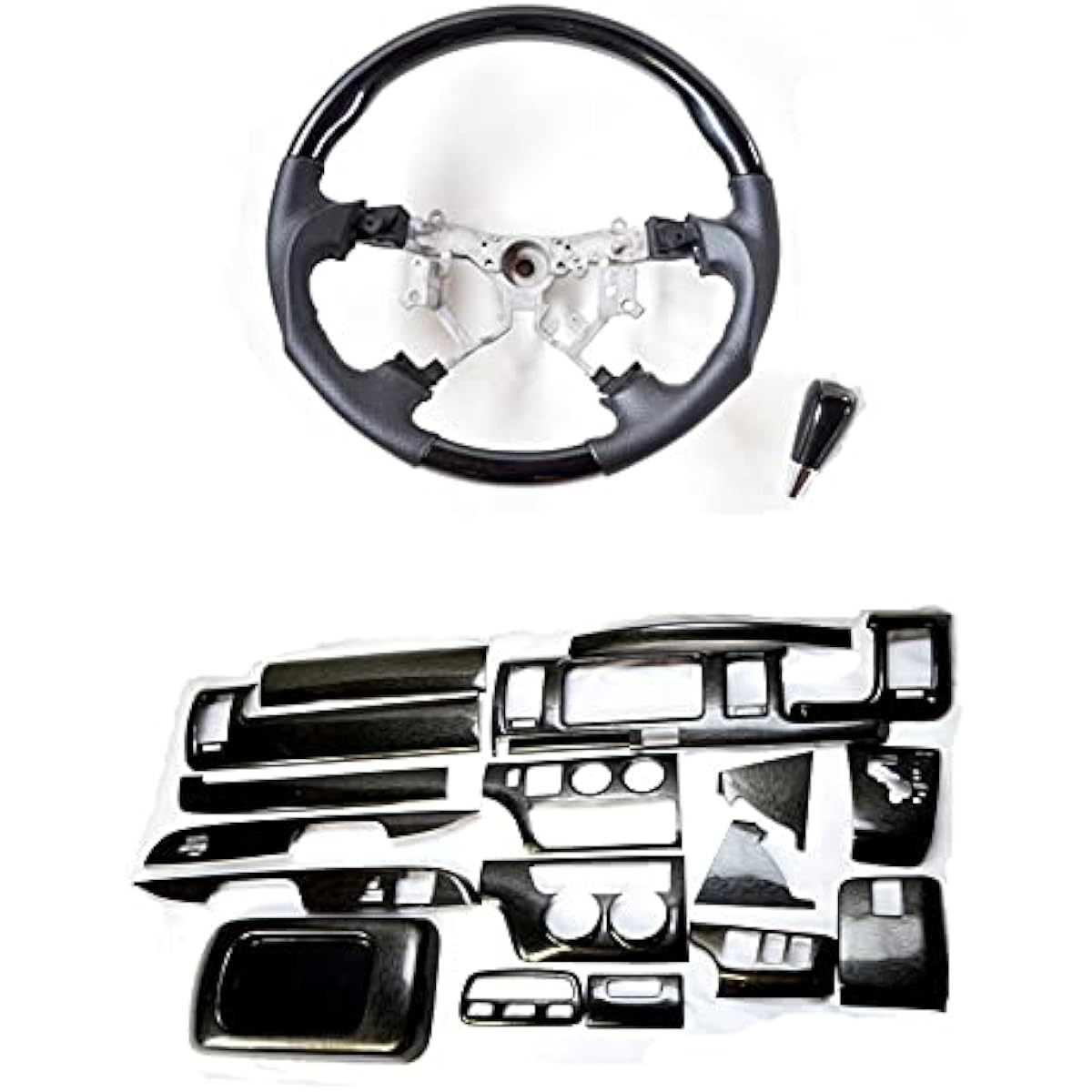 Hiace 200 Series Standard Interior Panel & Steering/Silkwood Style/Manual Air Conditioner