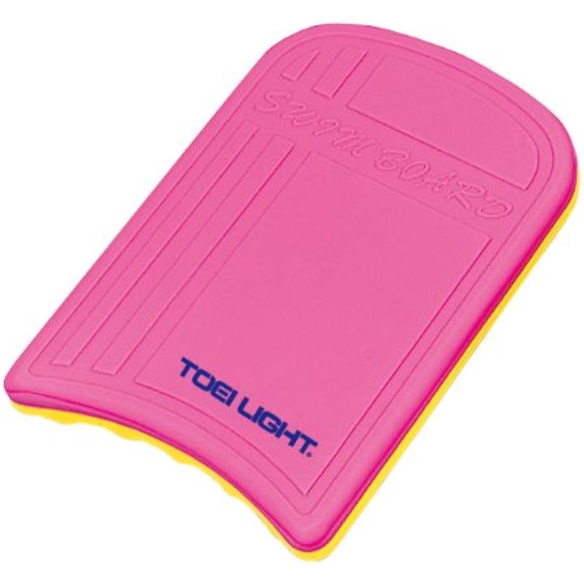 TOEI LIGHT Swimming Board Pink/Yellow B7894P Beat Board for Practice Increased Strength with Surface Skin Layer Adopts Slits on the Back