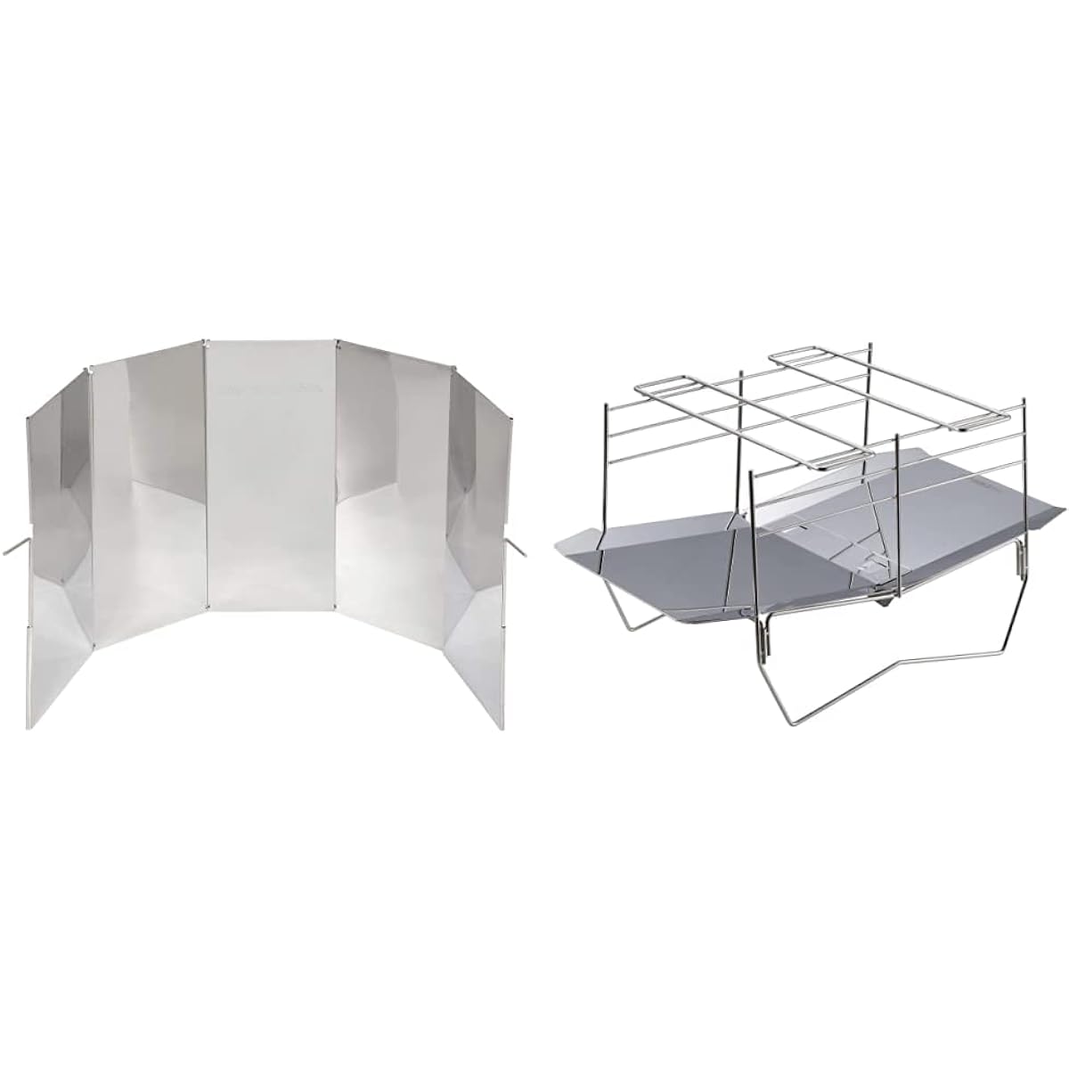 CAPTAIN STAG Windshield Windscreen Windscreen Ash Tray 2way Grill Screen Stainless Steel Storage Bag Included UG-3276 / UG-3277
