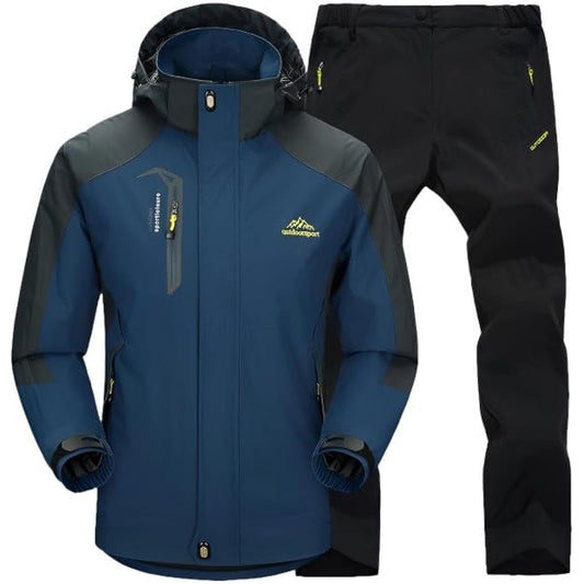 Outdoor Waterproof Wear Top and Bottom Set Men's Kappa Copper Setup Fishing Rain Pants Raincoat Water Pressure Resistance 13000mm