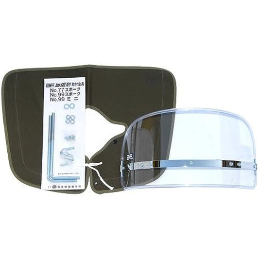 Z-FATHER Asahi Windshield, Clear Chobi Windshield (Green Cloth Sauce)