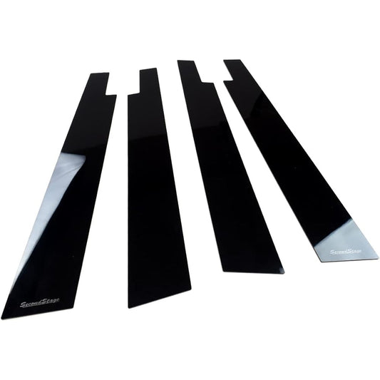 SecondStage Toyota Corolla Cross COROLLA CROSS Pillar Garnish For Cars with Genuine Visor Piano Black T645BLK