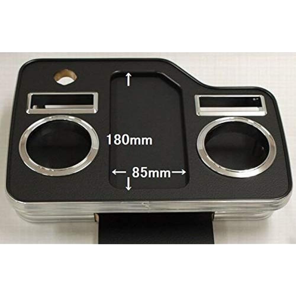 Rim 200 series Hiace (front 2-seater only) Front center drink holder V2 BK leather with USB port 200 series Hiace G22-200
