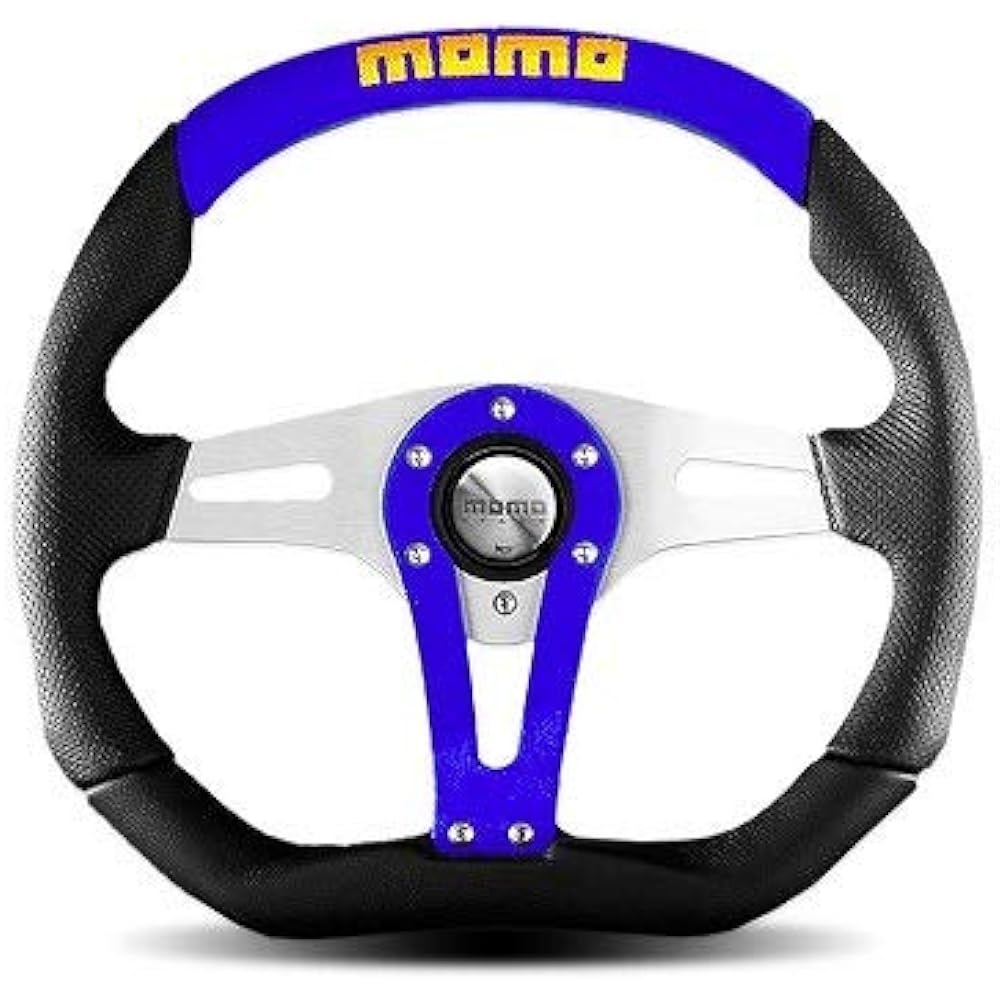 MOMO Steering Trek 35 Pie Leather/BL T-3