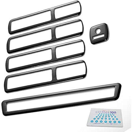 Alphard Vellfire 30 Series Center Air Conditioner Switch Cover & Rear Air Conditioner Cover & Nanoe Cover Set "SUS304 Material" "Hairline Finish"