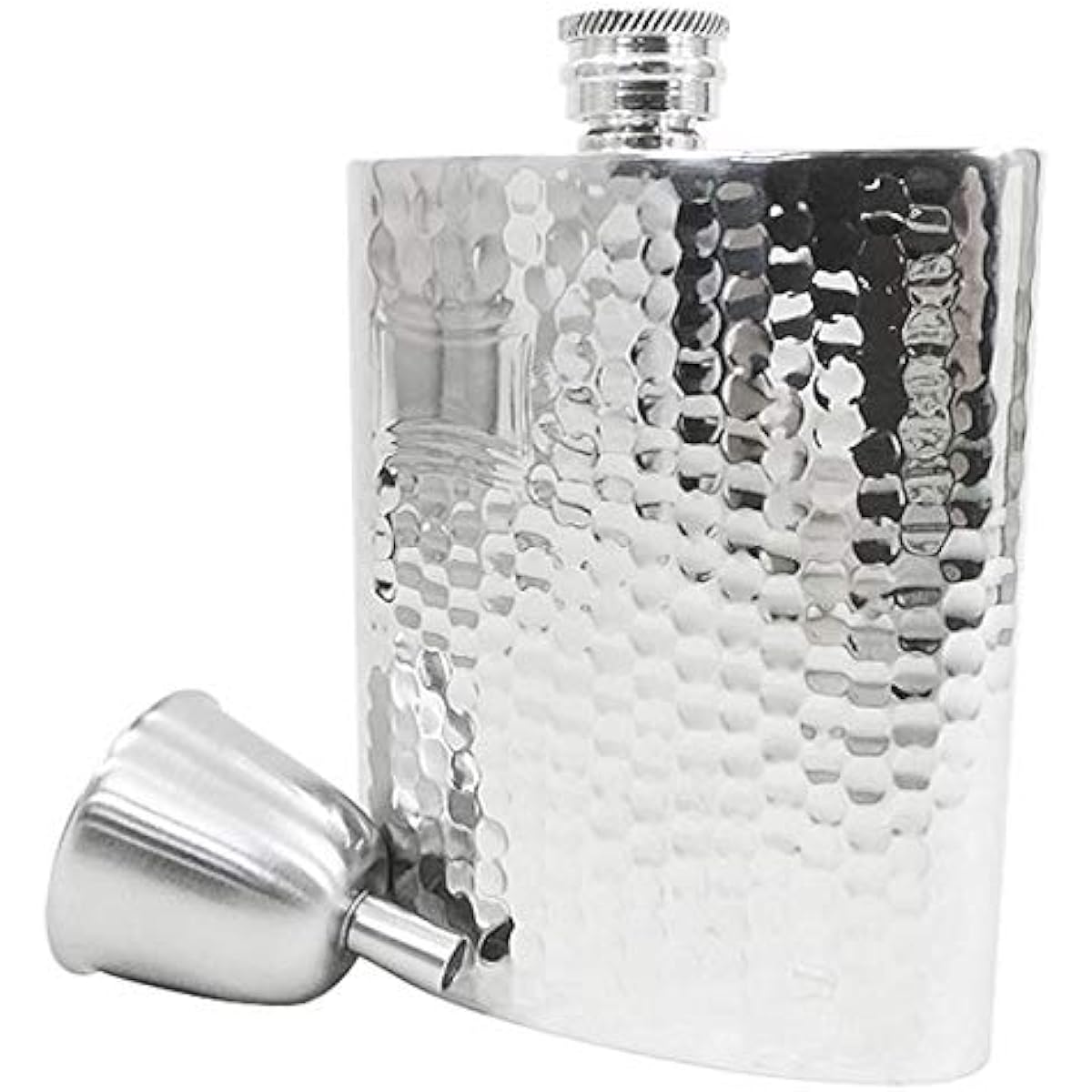 Pewter Skittles Hammered 6oz Pinder Bros Pewter Flask [SP-003]