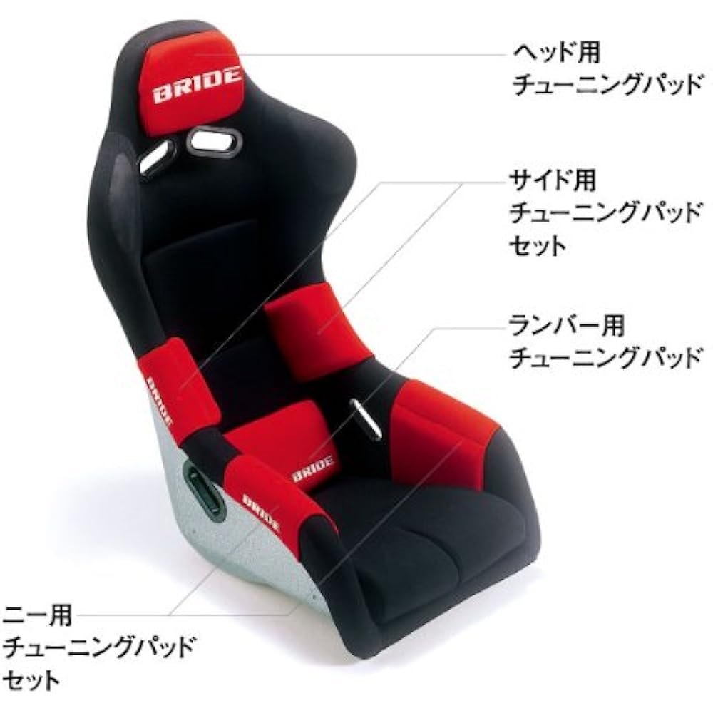 BRIDE optional parts for seat [tuning pad for head] (1 piece) Black K01APO