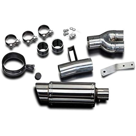 DELKEVIC Slip-on Stainless Steel Muffler HONDA NT650 / NT400 BROS/HAWK 1988-1993 200mm KIT02A0