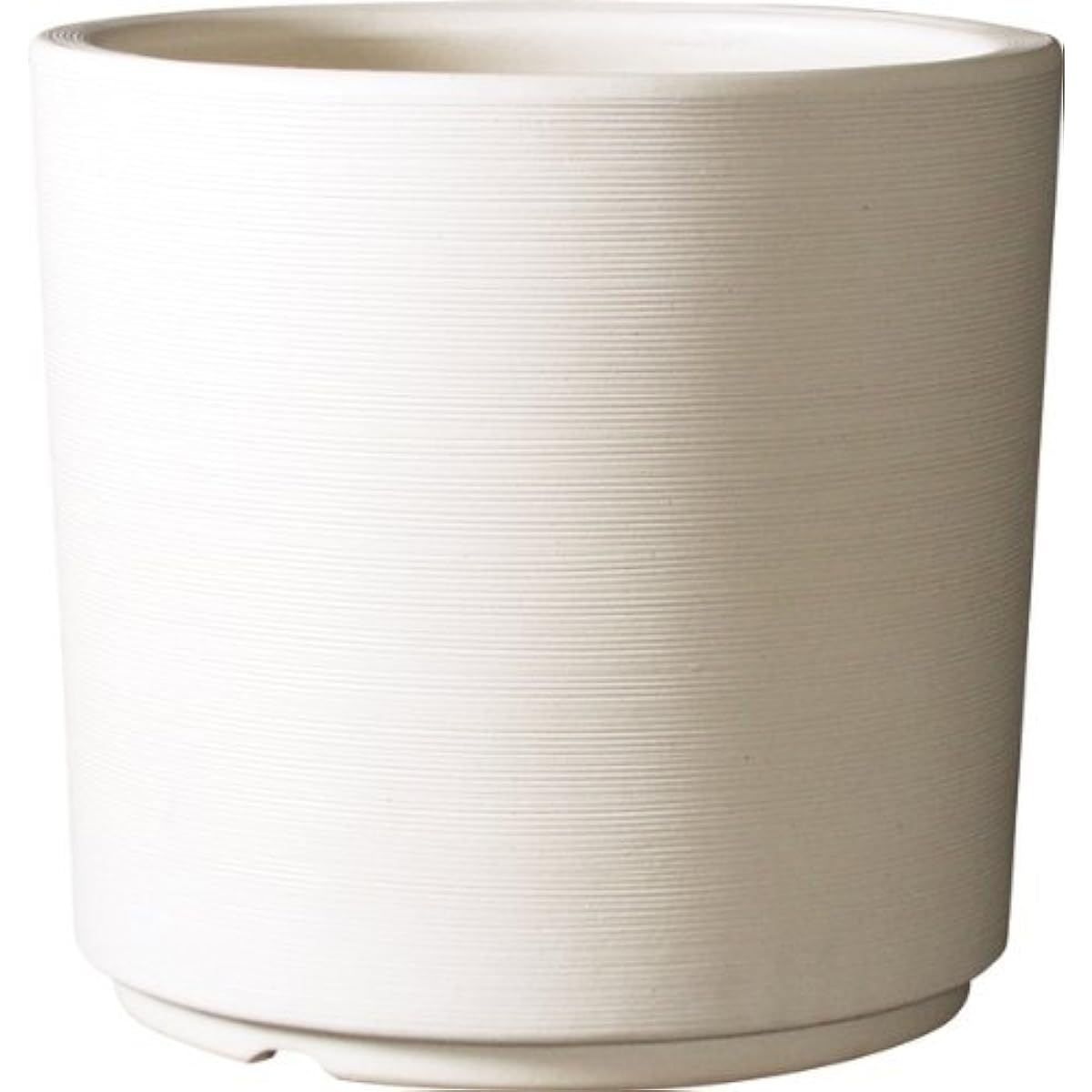 Plus Garden Flower Pot Cover for Column Planter No. 10 with Casters Φ430mm No Bottom Hole White Shigaraki Ware 410-01