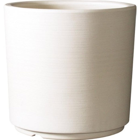 Plus Garden Flower Pot Cover for Column Planter No. 10 with Casters Φ430mm No Bottom Hole White Shigaraki Ware 410-01