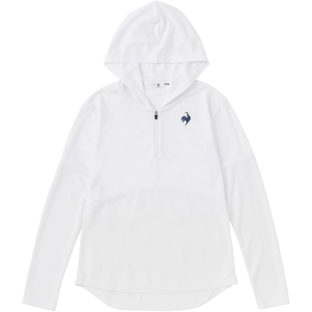 [Le Coq Sportif] Long Sleeve Hooded Half Zip Tennis Practice Travel Sweat Absorbent Quick Drying UV Protection (UPF50+) Thermal Cooling Women's
