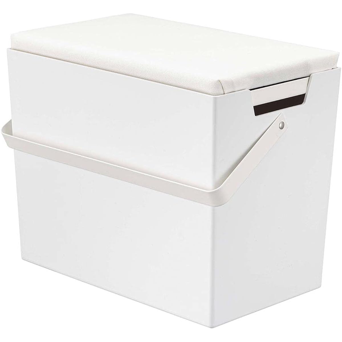 Yamazaki Jitsugyo 5457 Iron storage case with lid that can be ironed, white, approx. W33XD20.5~20XH26~31 (including handle) cm, tower, portable, with handle