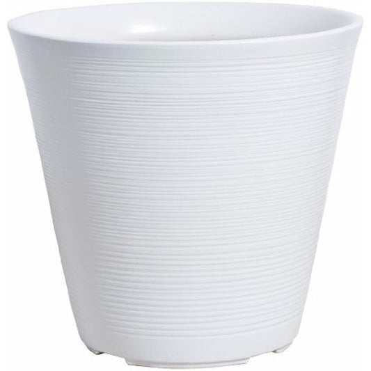 Plus Garden Flowerpot Cover for Crane Planter No. 10 Φ400mm No Bottom Hole White Shigaraki Ware 295-01