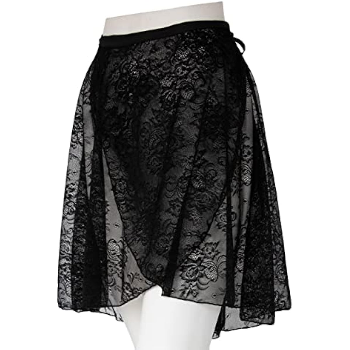 Ballet halfbeak all lace long back wrap skirt 55cm elegant sheerness one size fits most adults