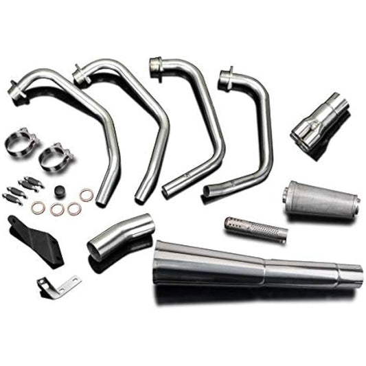 DELKEVIC Full Exhaust Stainless Steel Classic Megaphone HONDA CB900F 1981-1982 Downpipe Muffler COM270L