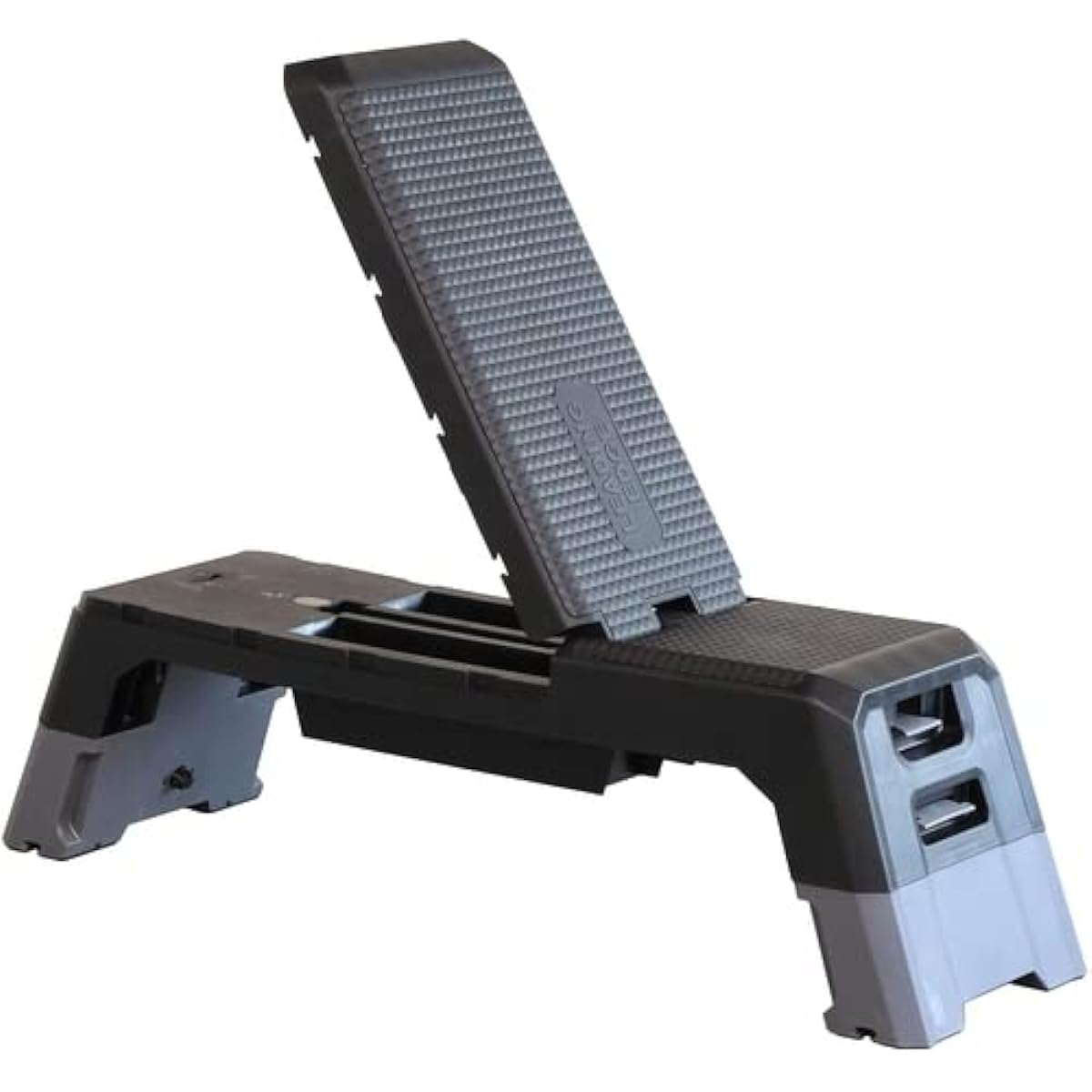 Leading Edge Training Bench Deck, Load Capacity 120kg, One-Touch Stepless Adjustment, Step Base, Non-Slip, Incline, Flat, Rubber Tube Included, Tube Training