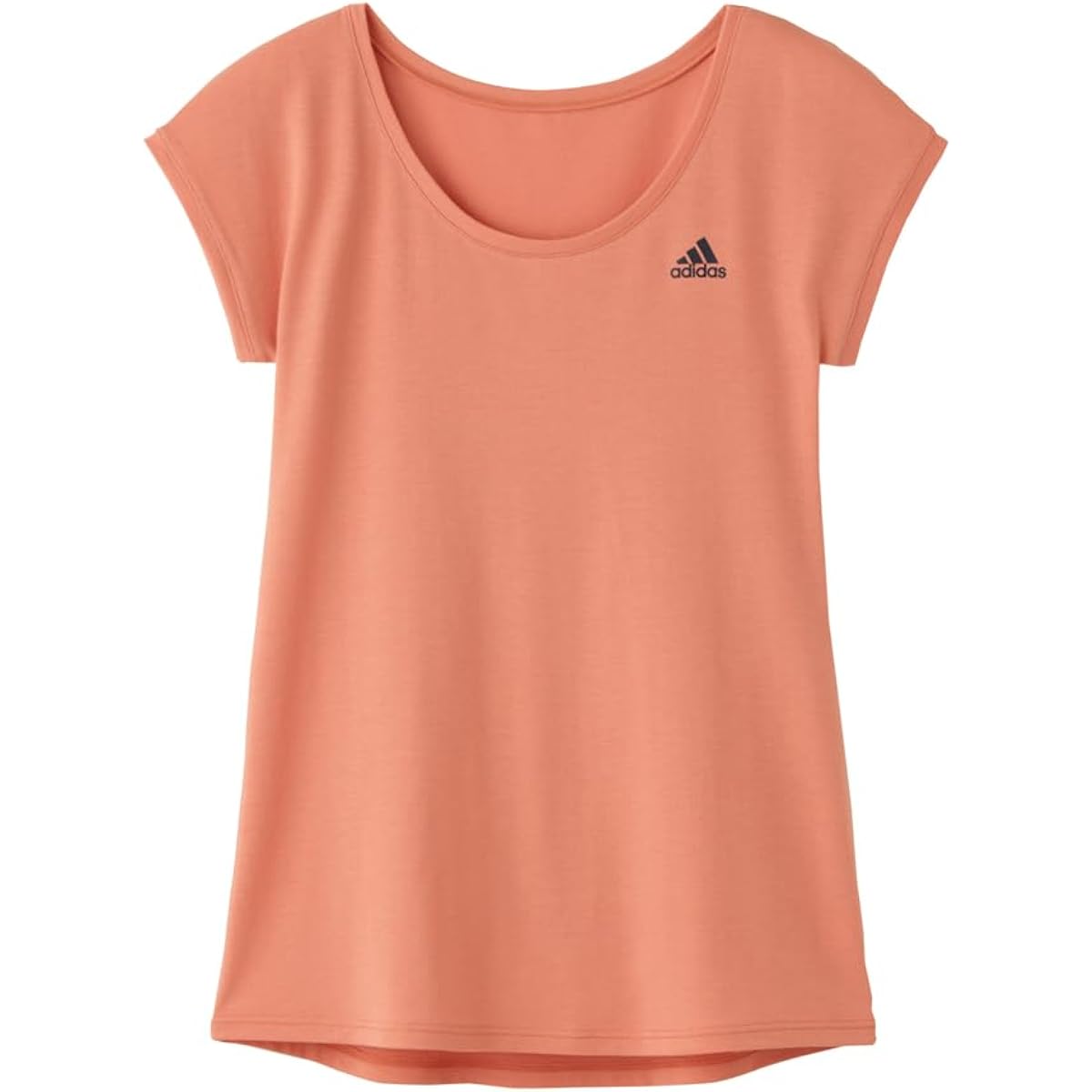 Adidas AP6652 Women's Short Sleeve Shirt, Cotton Blend, Sweat Absorbent, Quick Drying, French Sleeves
