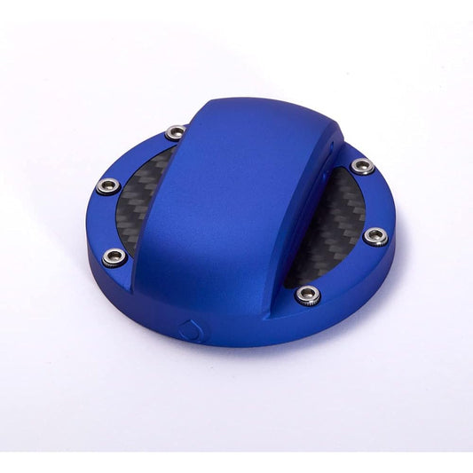 Aluminum Fuel Cap Cover for BMW/MINI Carved out of a block of aluminum Compatible with Toyota GR Supra (A90, A91) (Blue)
