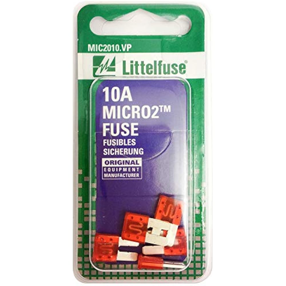 Littelfuse (Mic2010.vp) micro2 Red 32V 10 Ampare blade fuse (5 packs)