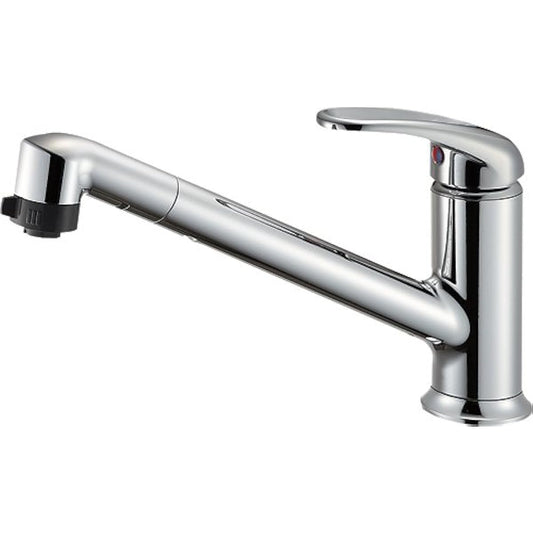 SANEI Single One Hole Spray Mixer Faucet for Kitchen Shower Pull-out Type K87101JV-13