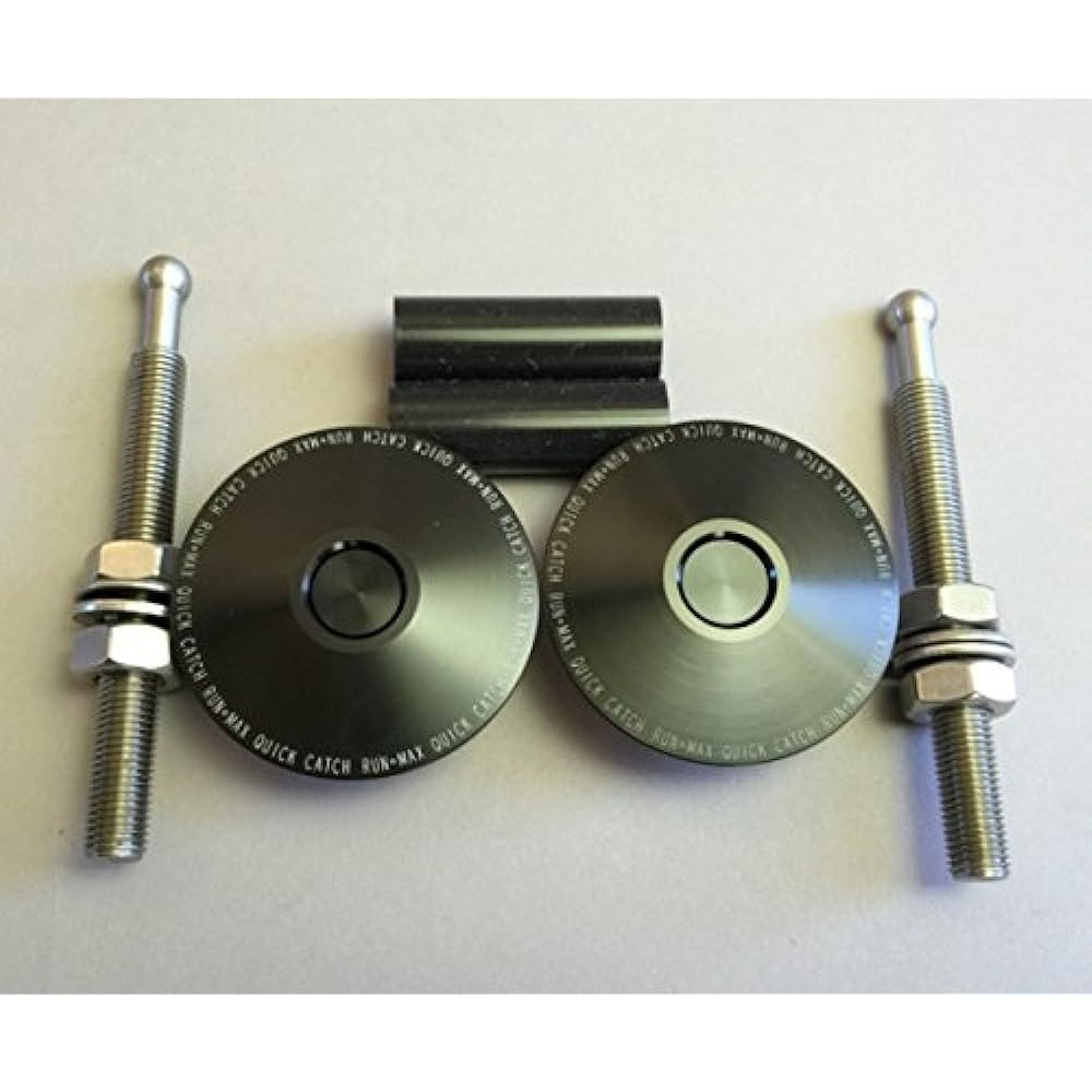 Run・Max Quick Catch Easy Bonpin One Touch Attachment/Detachment Aluminum Head/Black RQ3110BK