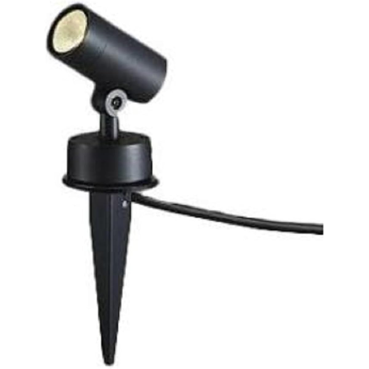 DAIKO LED Outdoor Spotlight, Built-in LED, LED 4.6W, Light Bulb Color, 2700K, Rainproof, Electrical Work Required, Black DOL-4825YB