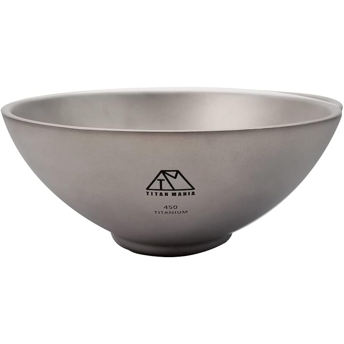 TITAN MANIA Tea Bowl, Titanium, Large, 450ml, Double Walled, Lightweight, Cup, Plate, Bowl, Tableware, Stylish, Bowl, Soup Bowl, Rice Bowl, Mini, Large, Small, Solo Camping, Barbecue, Outdoor Camping Equipment, Storage Bag Included