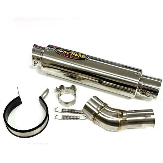 W2-312SS Genuine Genuine Exhaust Pie Exclusive 50.8mm 50.8φ Muffler With Intermediate Pipe Slip-on Muffler Silencer NINJA250SL Z250SL Z250 Ninja 250SL (Silencer Tip/Slash Cut)