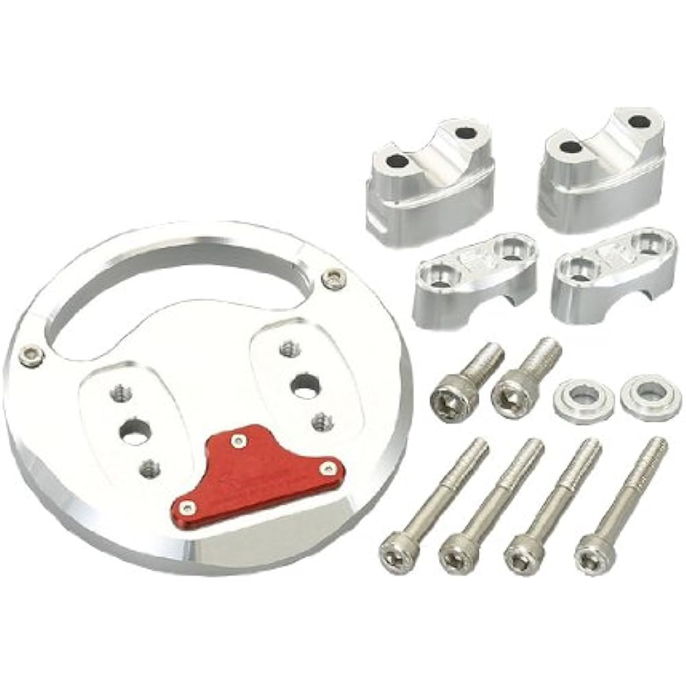 KITACO Handle Upper Holder & Post Cover Silver/Red FORZA-SI 561-1822900