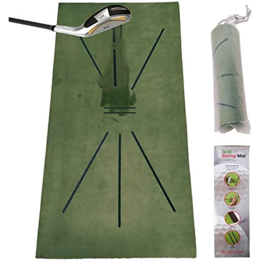 GOLF4you Golf Practice Mat, Swing Detection Training Mat, Artificial Grass, For Indoor and Outdoor Practice, Storage Bag Included, Scalping, Top Check, Approach
