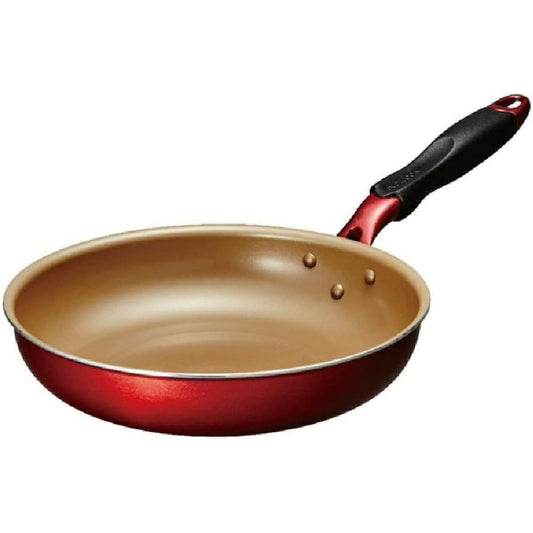 Evercook Frying Pan 26cm Compatible with all heat sources (IH Compatible) evercookα PFOA Free Wine Red 2 Year Warranty Doshisha