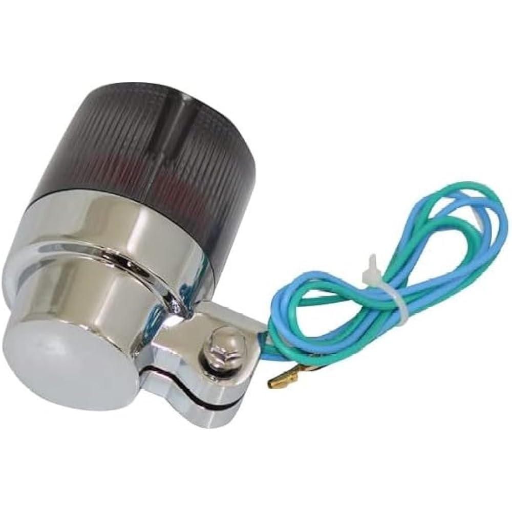 General purpose round European blinker smoked with mounting stay 4 piece SET