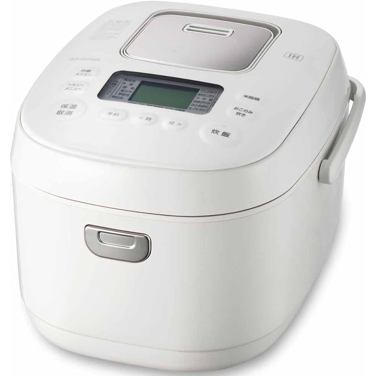 Iris Ohyama Rice Cooker 5.5 Cups IH Type 50 Different Types of Cooking Function Extra Thick Pot Brown Rice 2022 Model White RC-IKA50-W