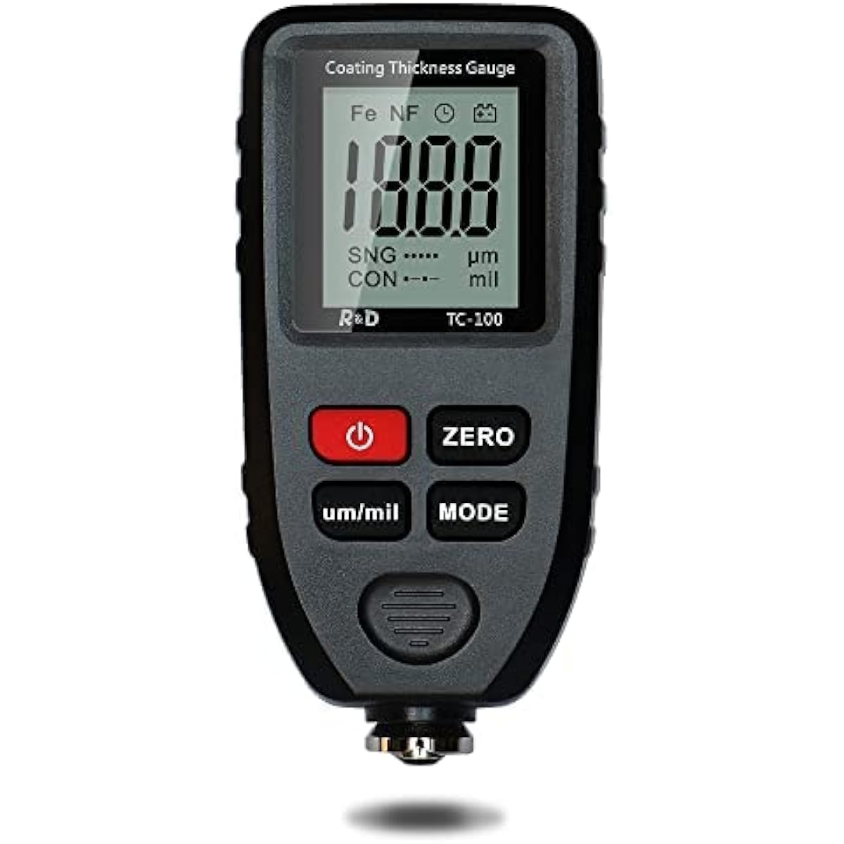 Digital Film Thickness Gauge for Painting Surfaces Easily with One Hand, Digital Film Thickness Gauge for Ferrous & Non-Ferrous Digital Film Thickness Gauge for Automotive Painting and Painting Work (Black-jp)