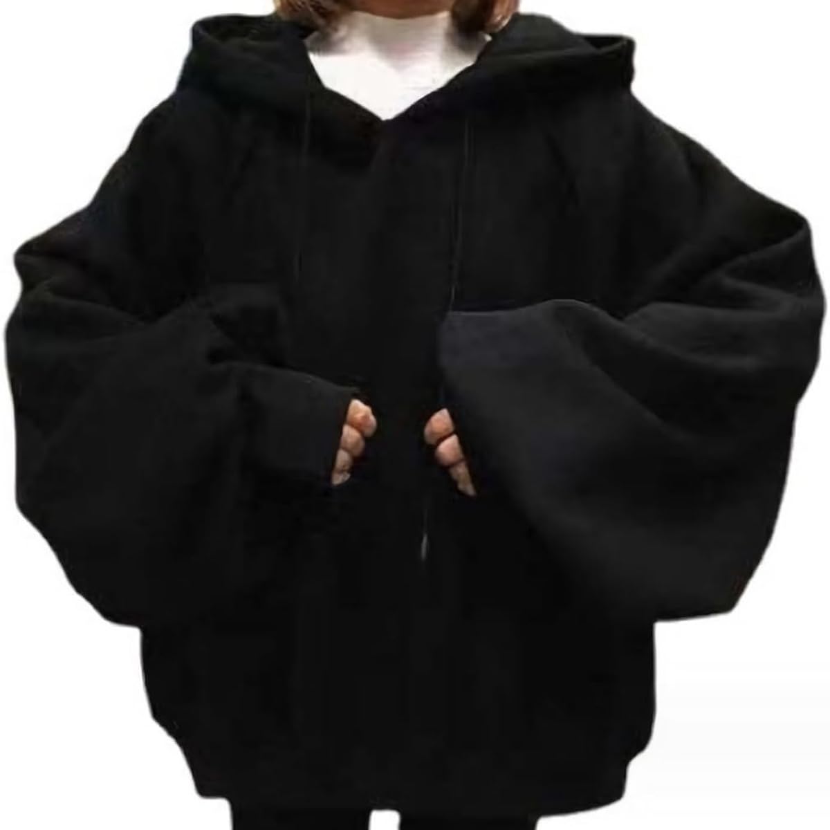 [emptio] Moe Sleeves Darugi Long Sleeve Loose Parka Hoodie Women's Sweatshirt Over Tops