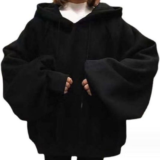 [emptio] Moe Sleeves Darugi Long Sleeve Loose Parka Hoodie Women's Sweatshirt Over Tops