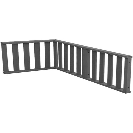 igarden Wood Deck Fence Low Type Black H450mm Set of 3 i10368_3f_bk