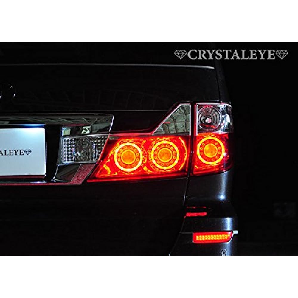 CRYSTALEYE 10 Series Alphard Late Fiber LED Tail Lamp Vulcan Type Red Clear